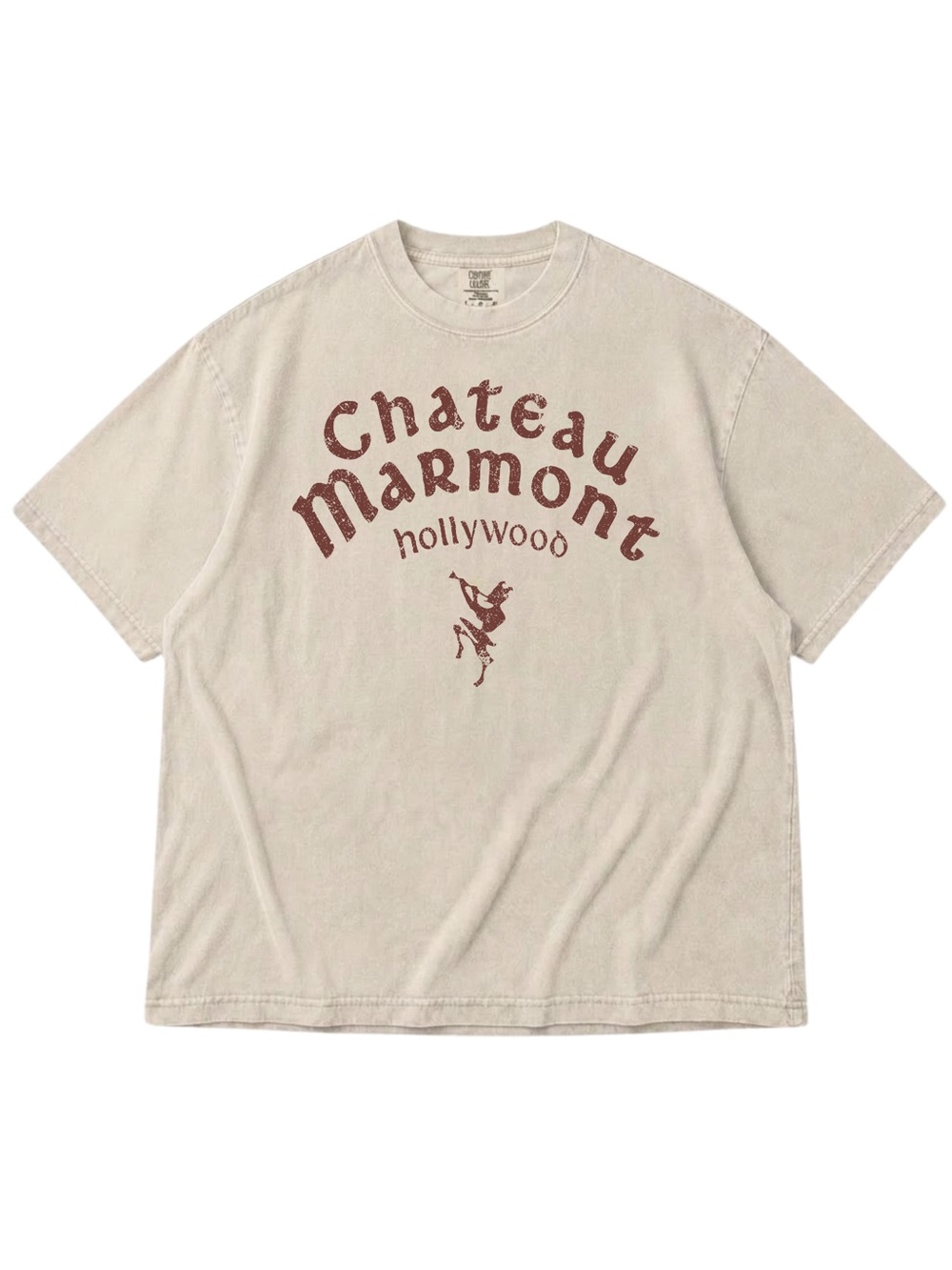 Comfort Colors Ivory Tee with Maroon Chateau Print